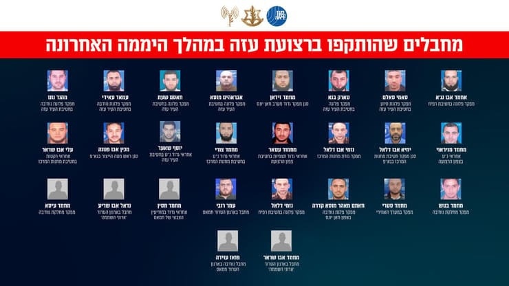 إسرائيل تنشر أسماء قادة من المقاومة الفلسطينية تم استهدافهم خلال الأربع وعشرين ساعة الماضية..