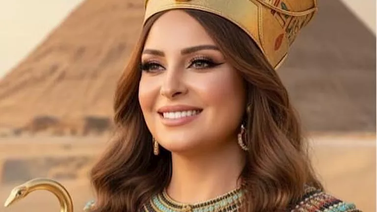 ملكة فرعونية.. نيرمين الفقي تشارك في احتفالات المتحف المصري الكبير