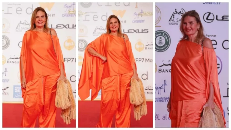 يسرا تخطف الأنظار بإطلالة مميزة على ريد كاربت مهرجان القاهرة السينمائي