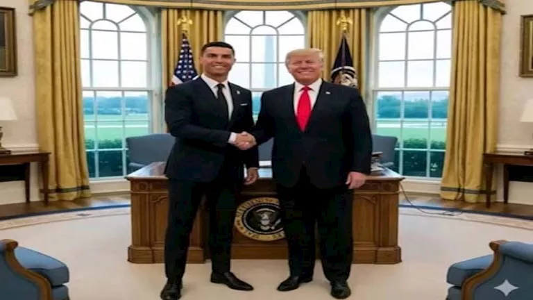 سيلفي رونالدو يشعل حفل عشاء البيت الأبيض