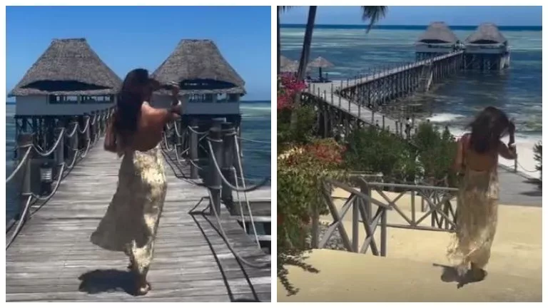 رانيا منصور تخطف الأنظار على البحر من أحدث ظهور