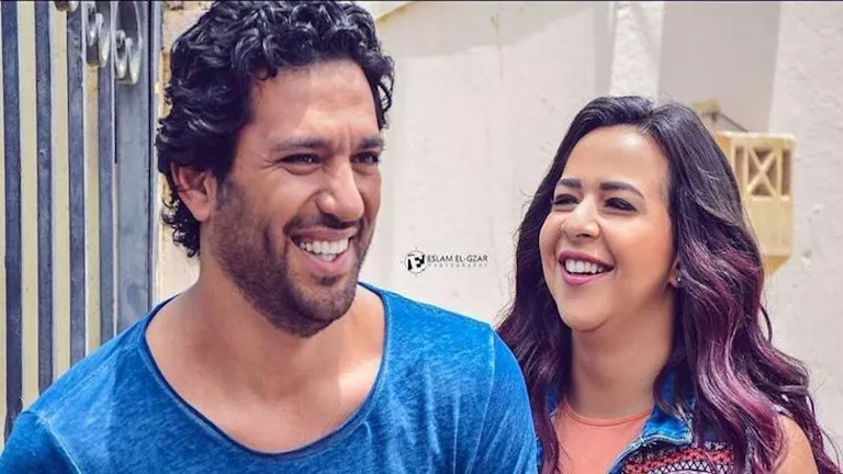 بفستان غير تقليدي.. إيمي سمير غانم برفقة حسن الرداد في افتتاح مهرجان ا