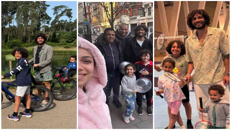 14 صورة لمحمد النني رفقة أبنائه وزوجاته