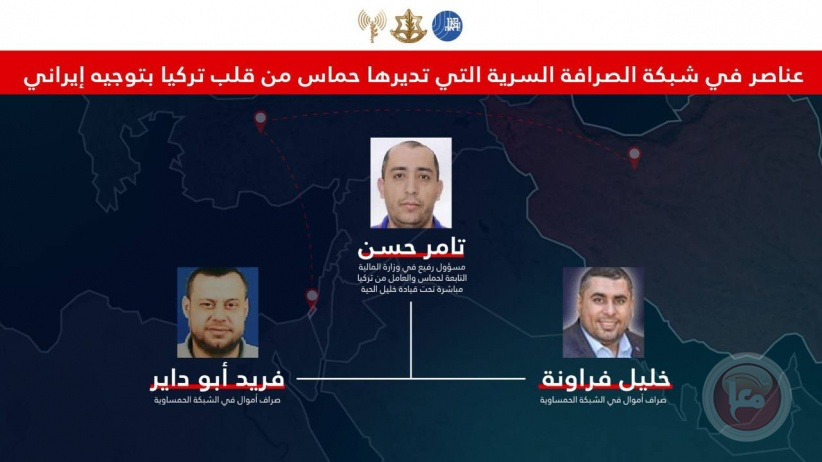 إسرائيل تزعم الكشف شبكة صرافة لحماس بتركيا بتمويل من طهران