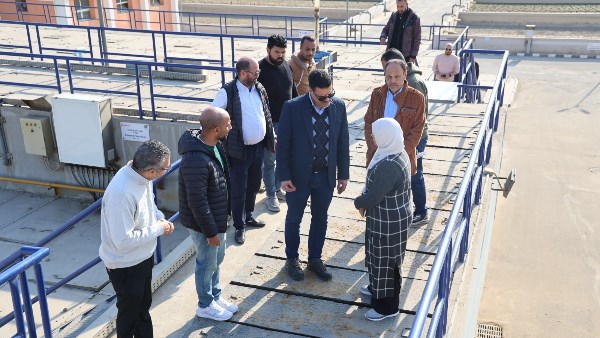 رئيس شركة مياه القليوبية يتفقد محطة سرياقوس بالخانكة