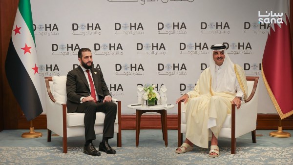 الشرع يلتقي أمير قطر في الدوحة