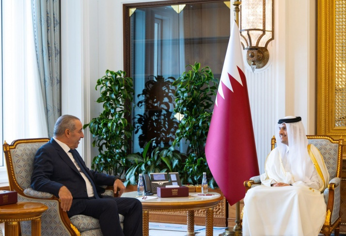 الشيخ يلتقي رئيس الوزراء القطري لبحث مستجدات الوضع الفلسطيني