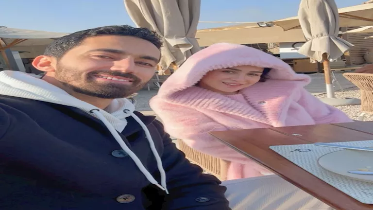 “عوض ربنا”.. مي عز الدين تحتفل بعيد ميلاد زوجها (صور)