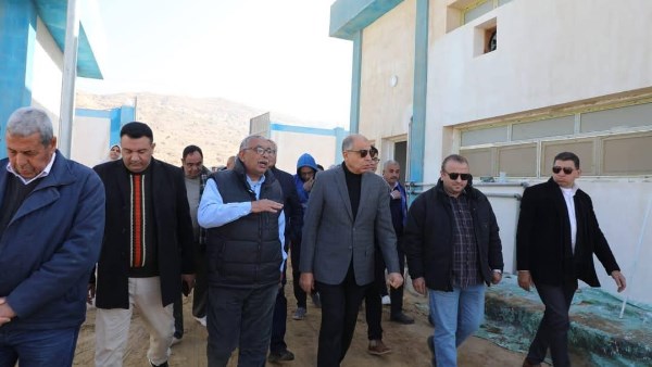 محافظ المنيا يتابع اللمسات النهائية لمحطة مياه الشيخ تمي بأبوقرقاص