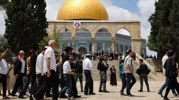 بحماية مشددة من شرطة الاحتلال.. مستوطنون يقتحمون باحات الأقصى