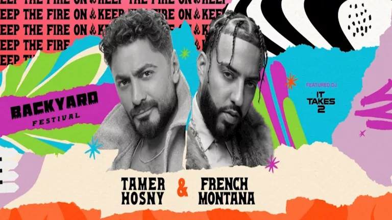 كواليس حفل تامر حسني وفرنش مونتانا