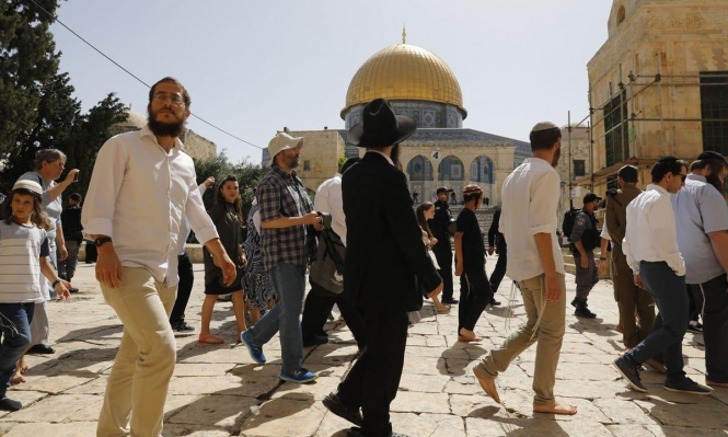 مستوطنون يؤدون “السجود الملحمي” خلال اقتحام باحات الاقصى