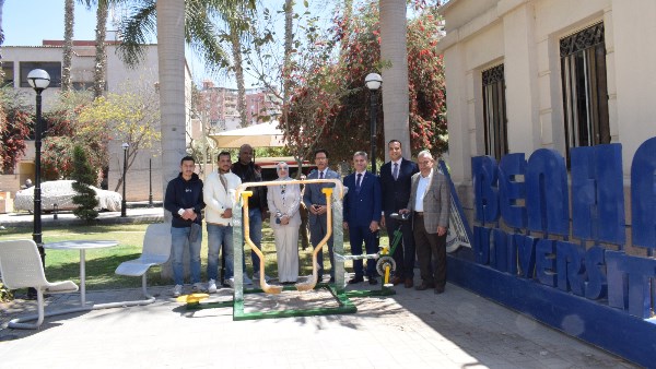 جامعة بنها تبدأ في إنشاء وحدات للجيم الخارجي داخل الحرم الجامعي