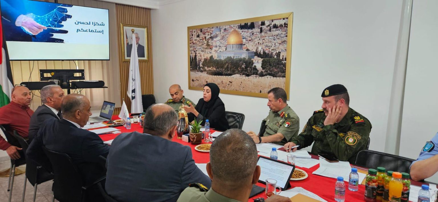ورشة عمل بعنوان مأسسة الحوكمة في هيئة التدريب العسكري نحو نموذج ريادي لتطوير قطاع الأمن الفلسطيني