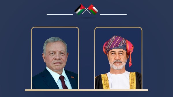 سلطان عمان وملك الأردن يبحثان هاتفيا جهود التهدئة الإقليمية وضمان أمن الملاحة