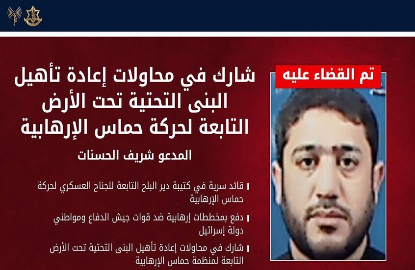 الجيس الإسرائيلي يزعم اغتيال قائد سرية بحركة “حماس” في دير البلح بقطاع غزة